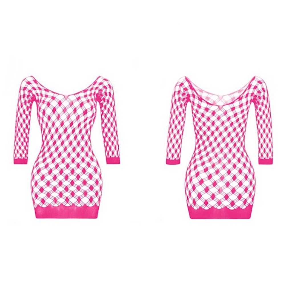 ⚡️SALE⚡️BNWT Pink Fishnet Sexy Lingerie Outfit Dress